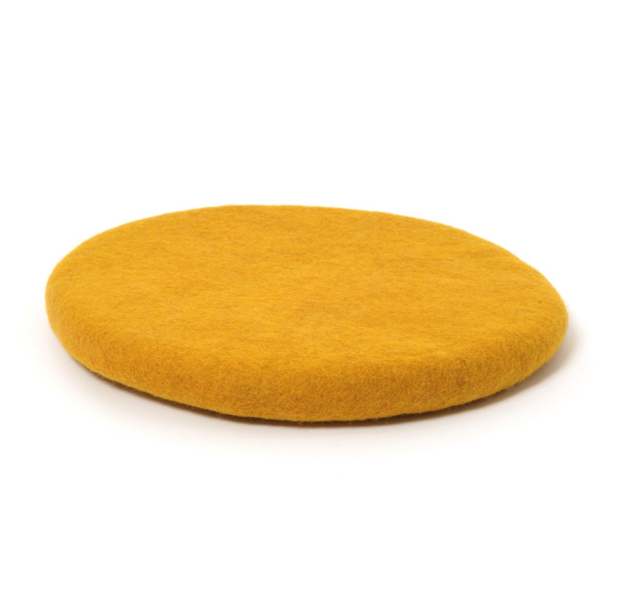 Coussin Chakati en feutre - jaune pépite